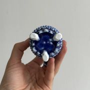 Sucrier bleu électrique en céramique