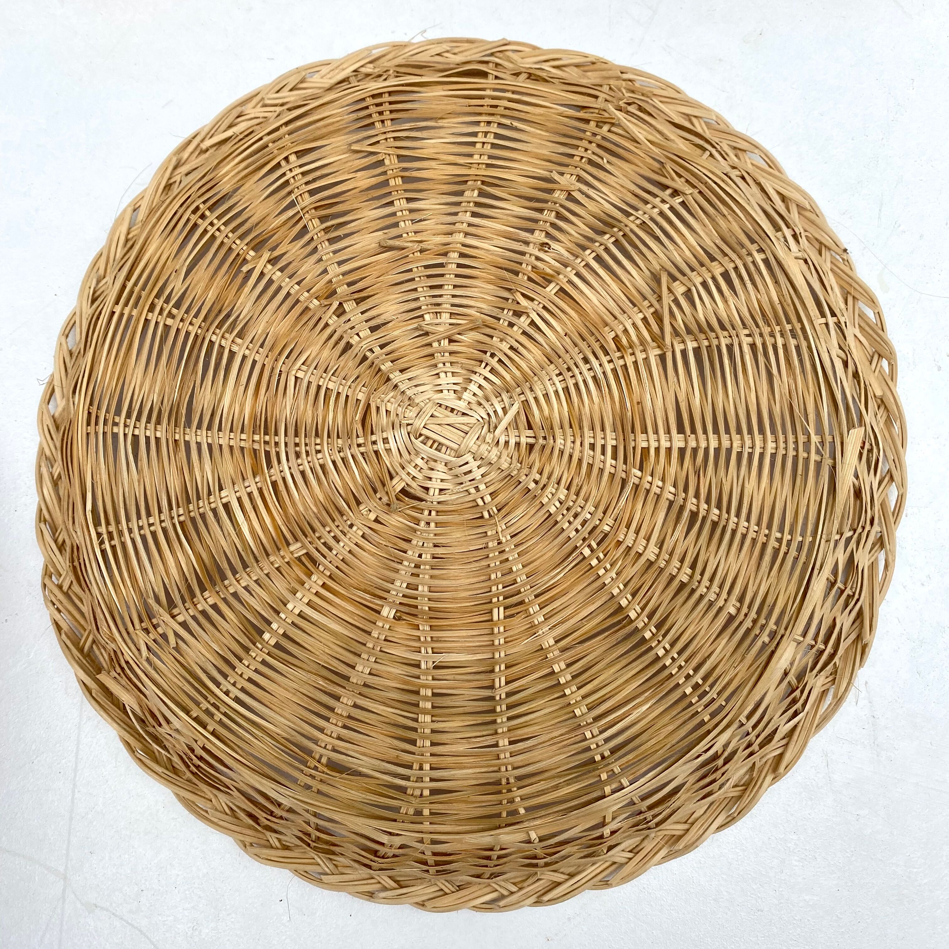 Braided round panières