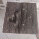 Brutalist monastic stool in solid oak