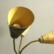 Italian Brass Three Light Floor Lamp, 1960s