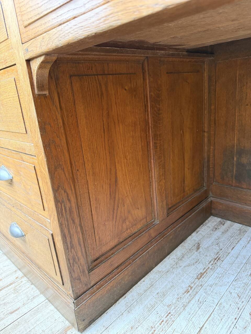 1950s oak office counter
