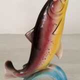 Vintage earthenware fish bottle
