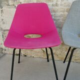 Trio of tonneau chairs by Pierre Guariche for Steiner