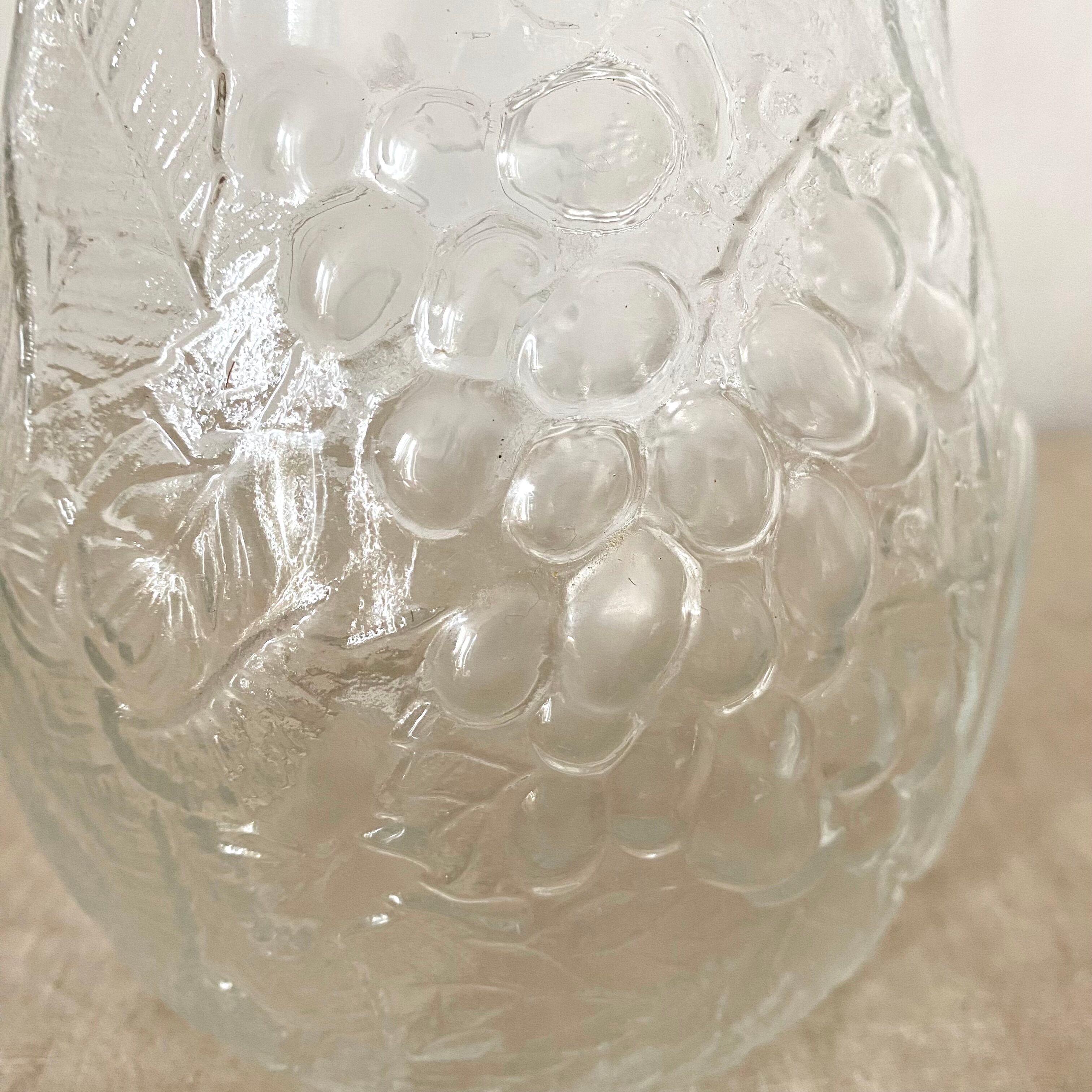 Vintage clear glass pitcher Italy