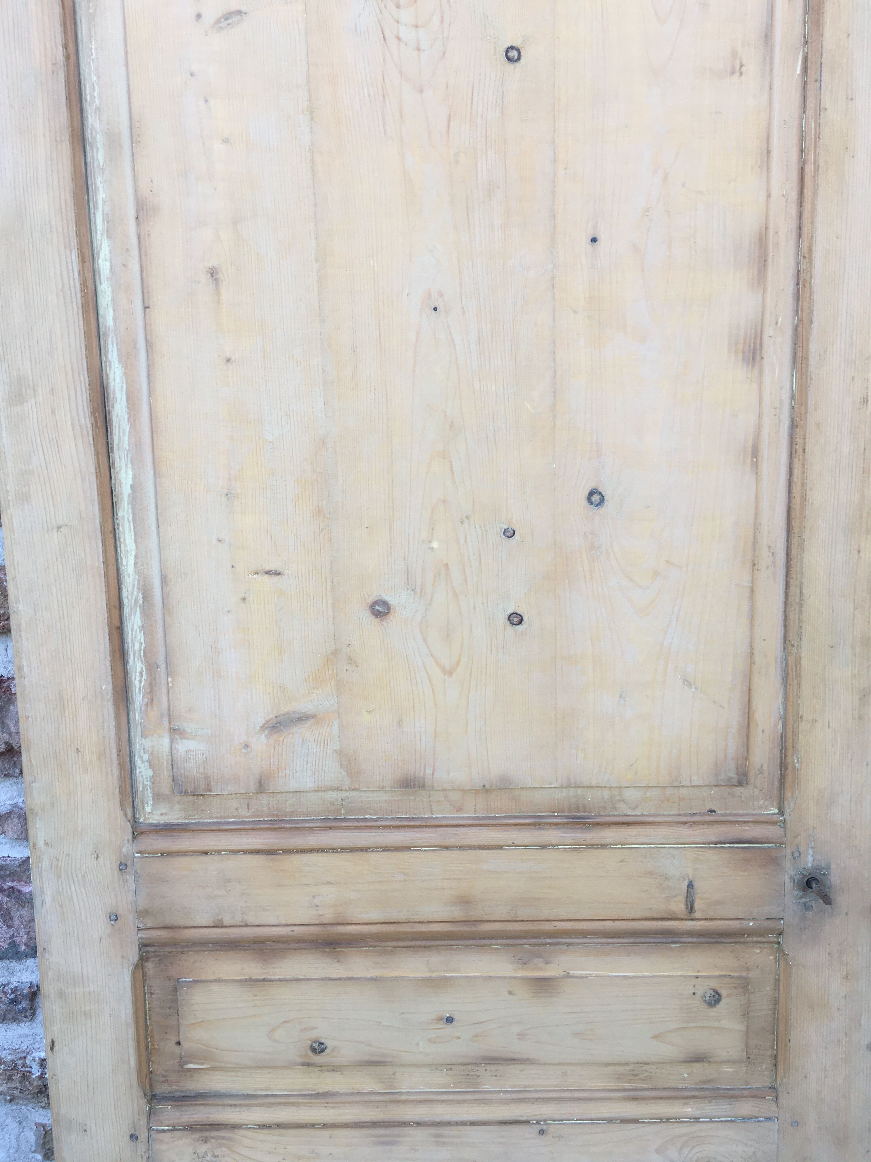 Raw wood pine door