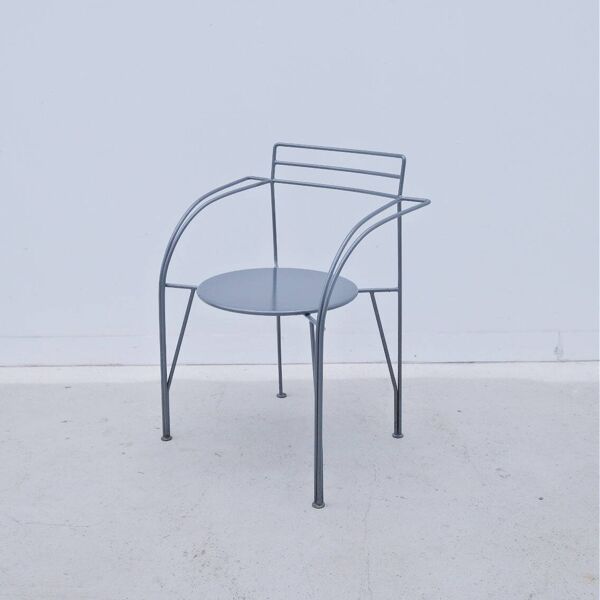 Chaise « Lune d’argent » de Pascal MOURGUE pour FERMOB en métal, 1980