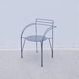 “Silver Moon” chair by Pascal MOURGUE for FERMOB in metal, 1980