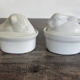 2 Porcelain Terrines - Wild Boar and Rabbit