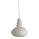 White opaline globe, Space Age ellipse, neck, stacked saucers