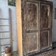 The antique patinated wardrobe