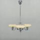 Chandelier Art Déco par Napako, chrome et verre marbré, années 1930