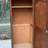 Louis XV solid oak boarding school wardrobe with rod