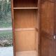 Louis XV solid oak boarding school wardrobe with rod