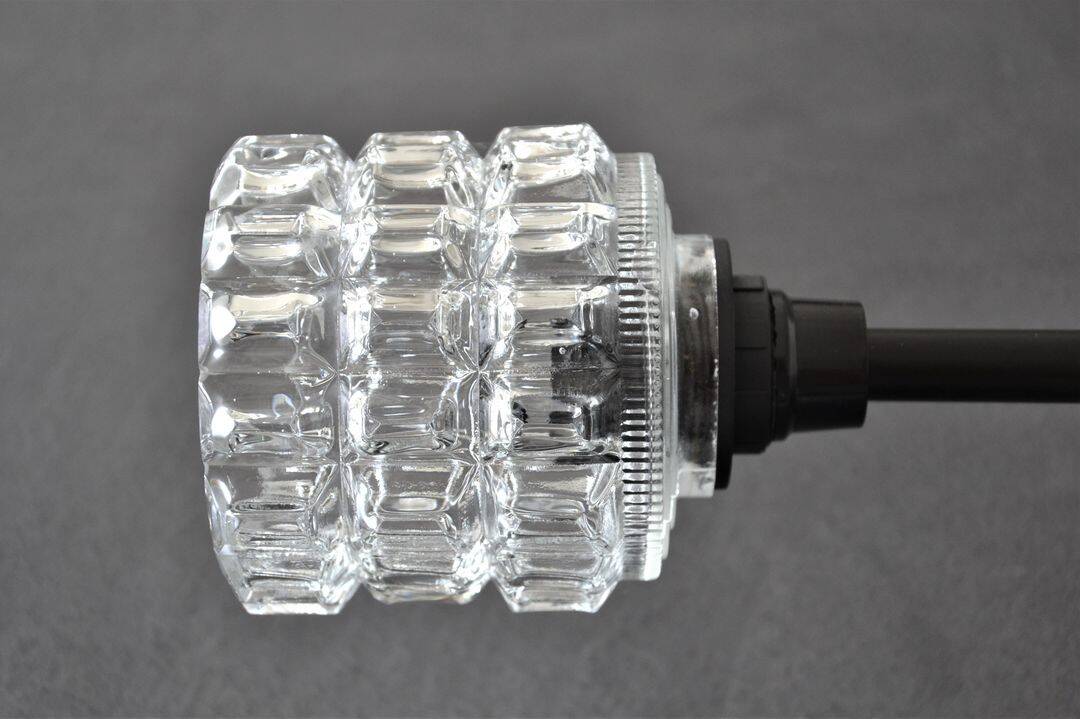 Double cut glass wall light