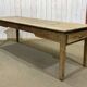 19th century farmhouse table in raw chestnut with original drawer and shelf