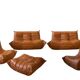 Togo Ensemble de 2 canapés deux places, 2 fauteuils et un pouf en cuir de pin de Dubaï