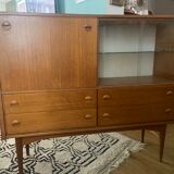 Secretarial cabinet in vintage teak