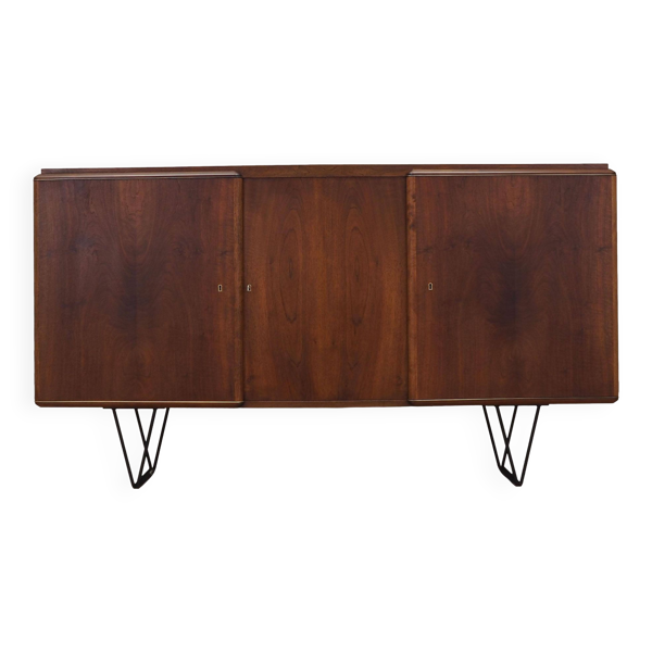 Buffet haut en noyer, design danois, années 1960, production : Danemark