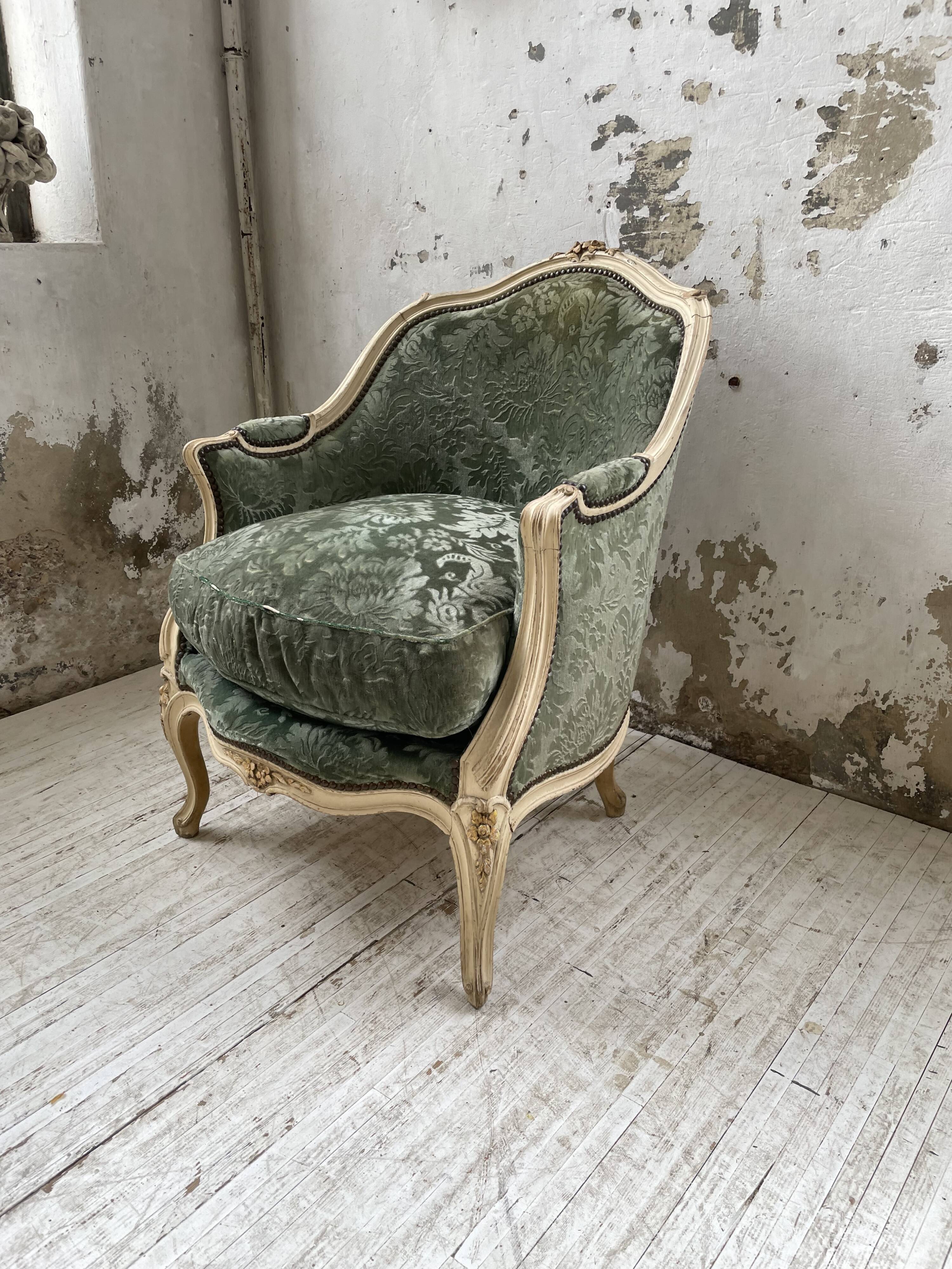 Louis XV shepherdess armchair