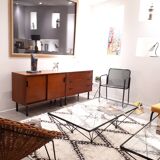 Furniture sideboard of 2 modules in teak veneer
