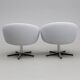 Yngve ekström. pair of swivel armchairs "rondino", for swedese.