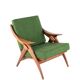 De Ster "Knoop" - armchair 'Glane' mid century modern Dutch Design in teak