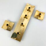 3 Scandinavian brass candlesticks, Pierre Forssell, Skultuna, Sweden, 1960s