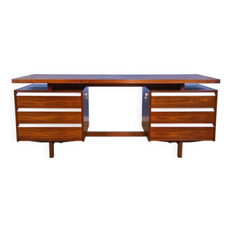 Freestanding Dutch writing desk in rosewood by Kho Liang Ie for Fristho 60s