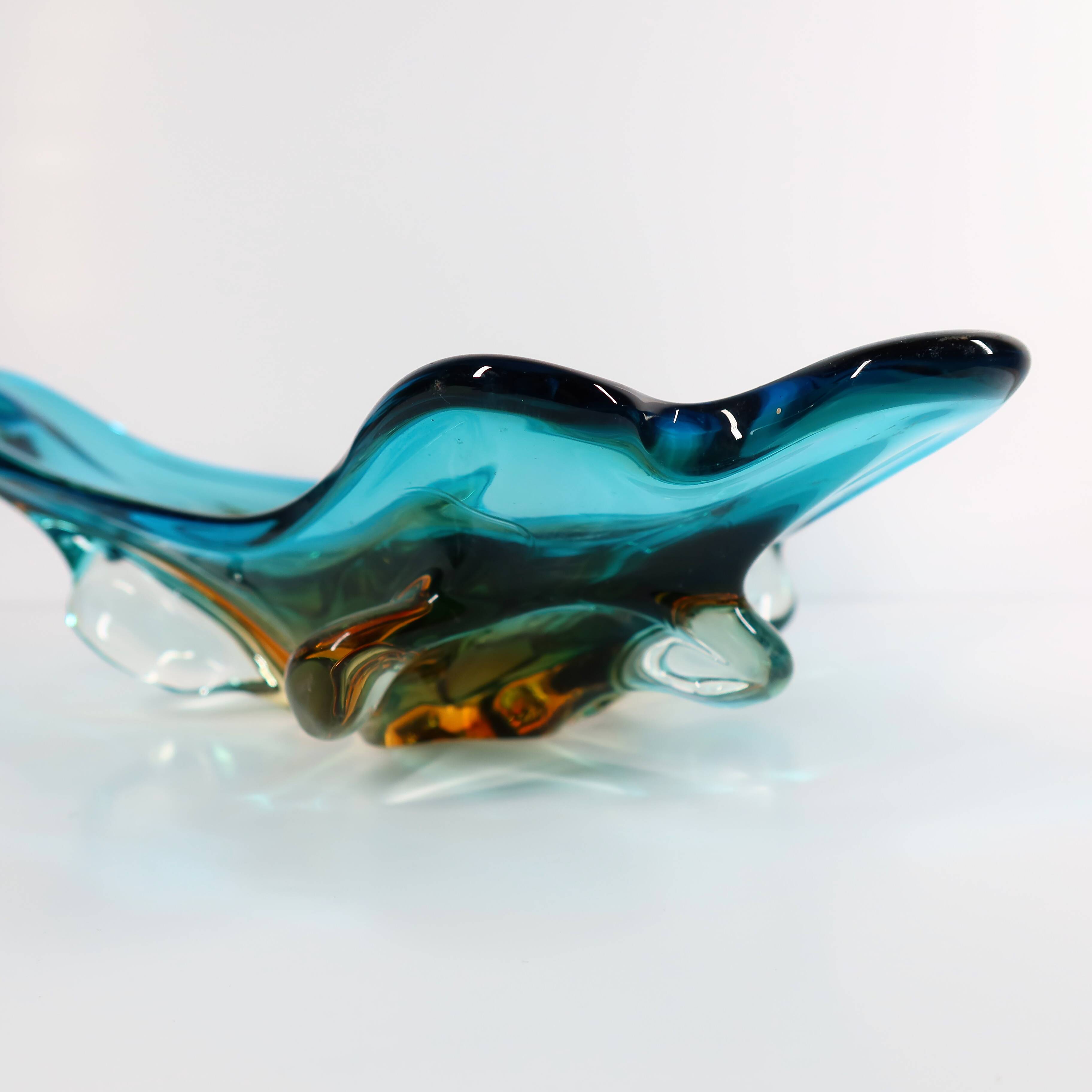 Large Murano blown glass bowl/dish, 1960s