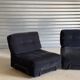 Canapé modulaire vintage en velours bleu nuit – 2 modules