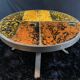 Roche Bobois coffee table design 1960-1970 ceramic top on metal.