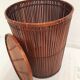 Vintage oval wicker linen basket