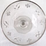 Set of 4 wine glasses tasting glasses in cut blown glass NINETEENTH CENTURY