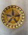 Vintage enamelled ceramic plate - geometric design - 24 cm - F