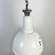 Large Industrial British White Enamel Pendant Lamp from Benjamin, 1960s