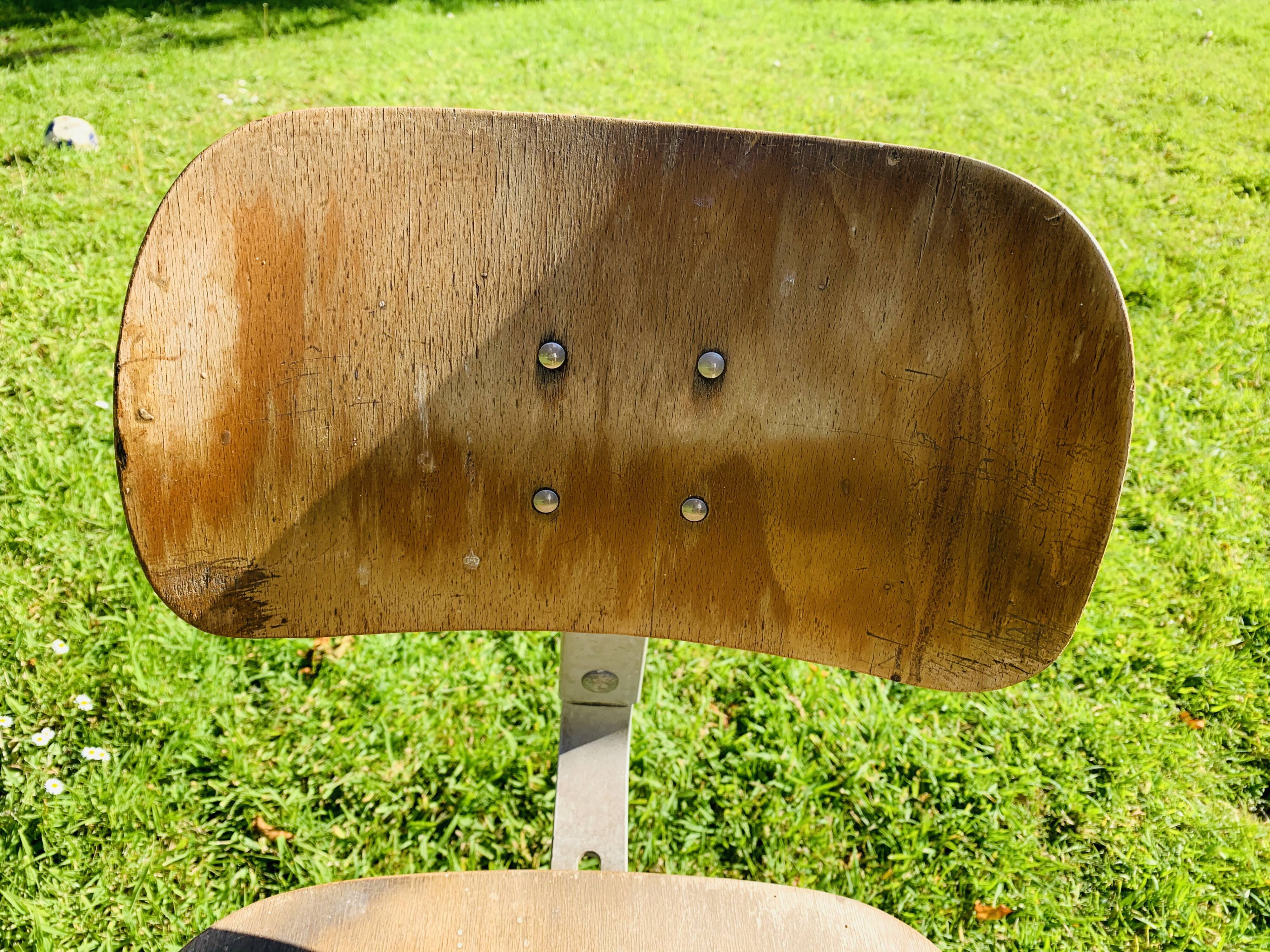 BAO-stamped vintage workshop chair