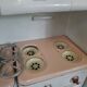 Miniature vintage toy kitchen