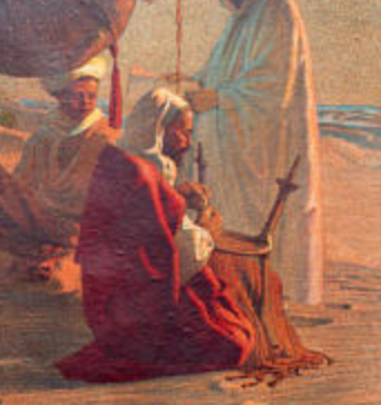 Poster "In the desert painting" educational 1918