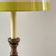Candle holder lamp with walnut effect, vintage.