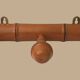 Bamboo-style wall-mounted coat rack