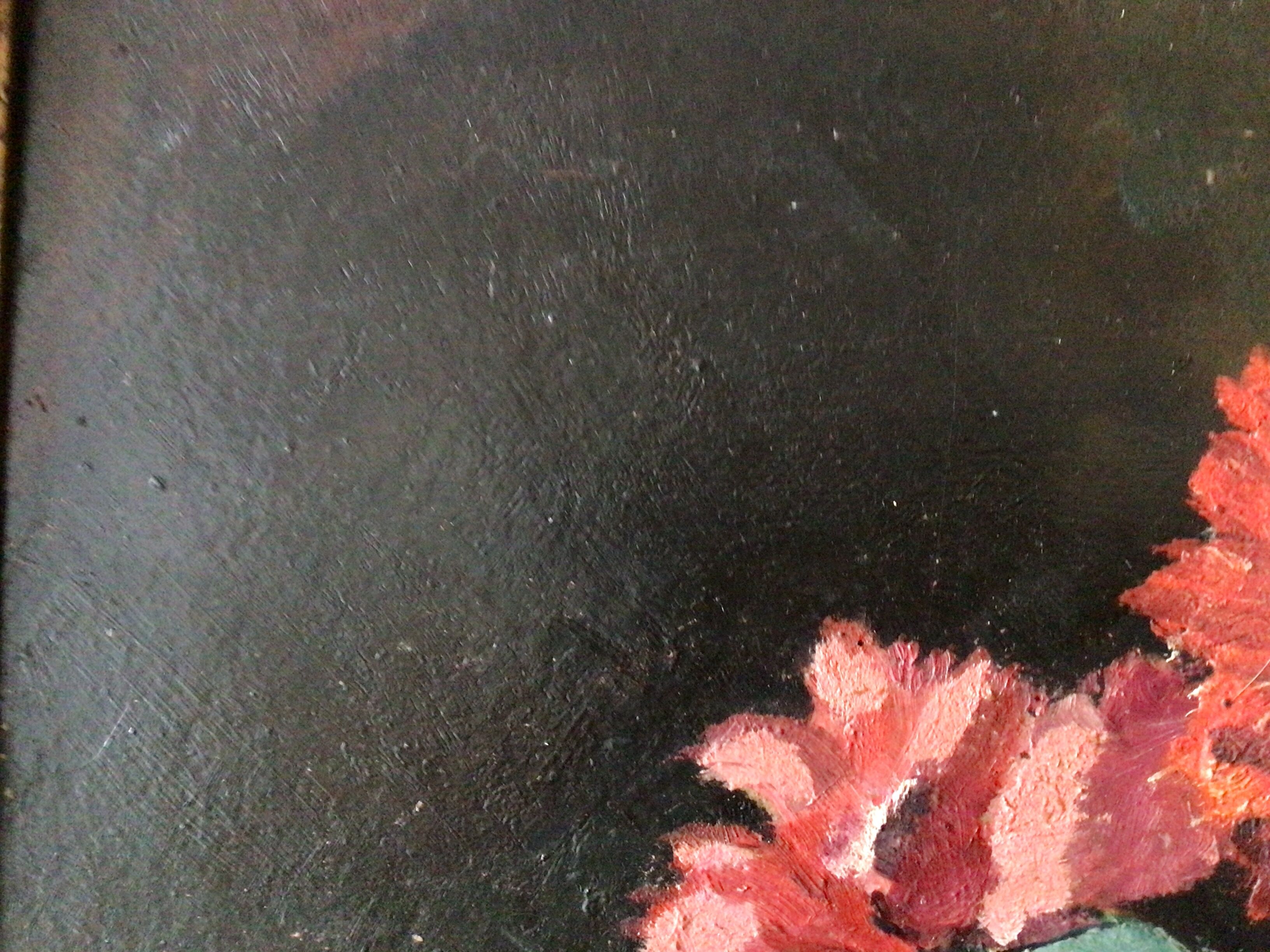 Tableau, bouquet de fleurs oeillets