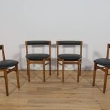 Table à manger ronde extensible et chaises du milieu du siècle de McIntosh, années 1960