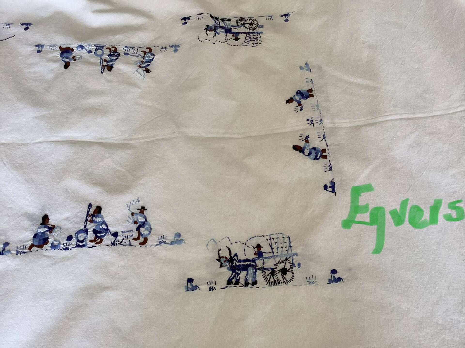 Large Malagasy artisan tablecloth