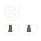 Handcrafted w/ Plaster - Contemporary Textured Dining Table “Cone”- Round 120