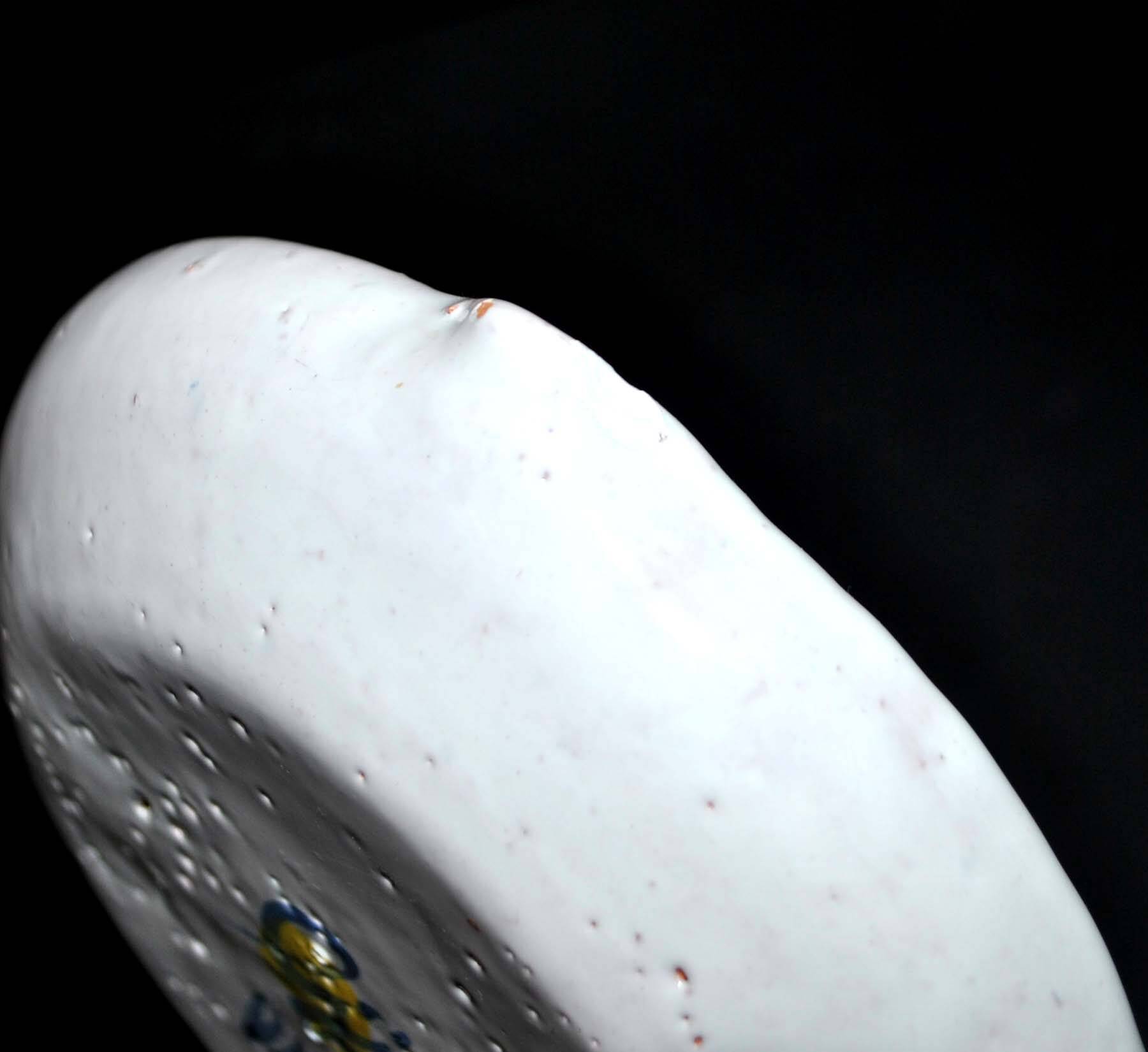 VALLAURIS, Vintage ceramic empty pocket ashtray signed LJJ Laurent Jacques et Juliette 1960