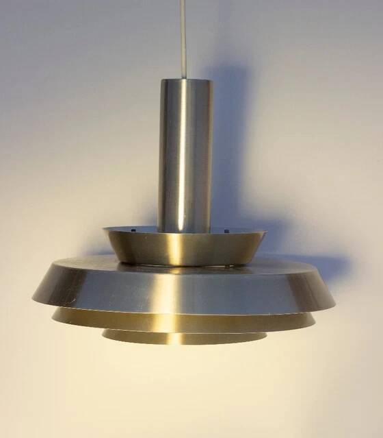 Danish aluminium suspension by Lyskaer Belysning, 1970s