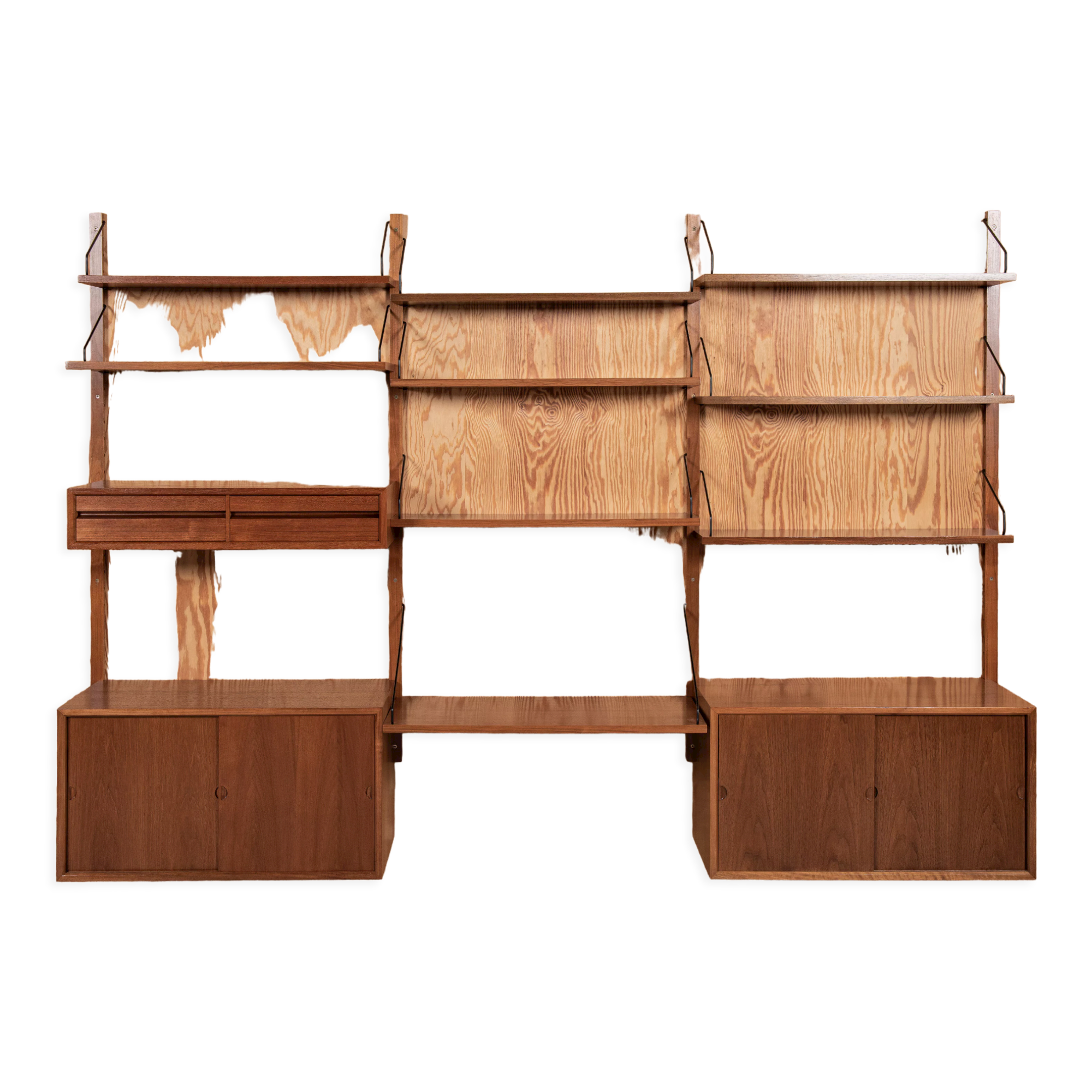 Midcentury Danish Royal wall system in teak by Poul Cadovius 1960s