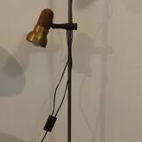 Lampadaire Leuchten 1990 en bois et laiton