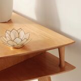 Solid oak tripod console table – vintage & restored