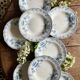 Lot de 8 assiettes creuses anciennes en terre de fer - modèle Régence